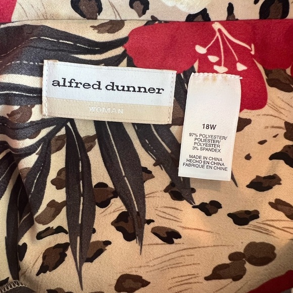 Alfred Dunner Floral Print Button-Up Shirt jacket with pockets, size 18W, EUC - Picture 8 of 8